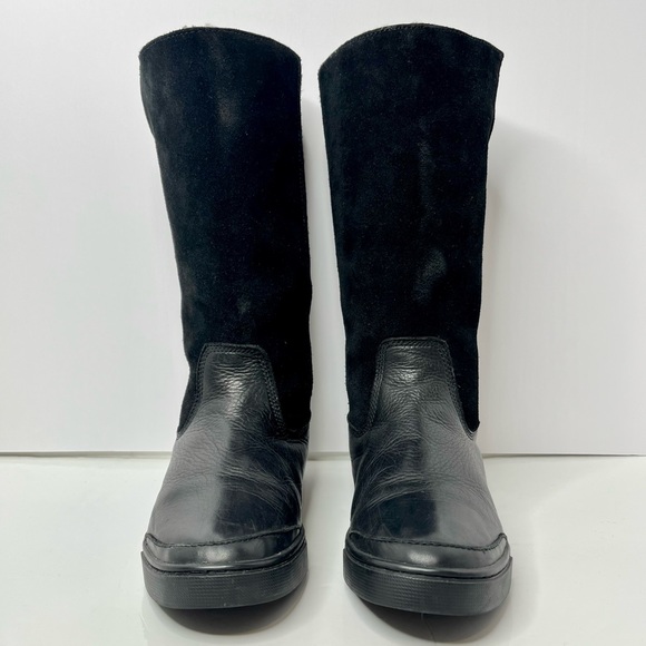 Frye ‘Gemma’ Shearling Lined Leather/Suede Tall Boots - Picture 4 of 11